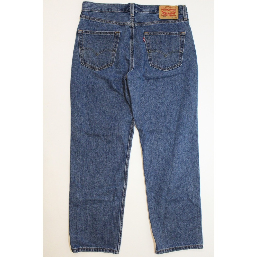 Mens Levis 550 Denim Jeans Relaxed Taper Medium Wash Blue 33x30 - Picture 2 of 12